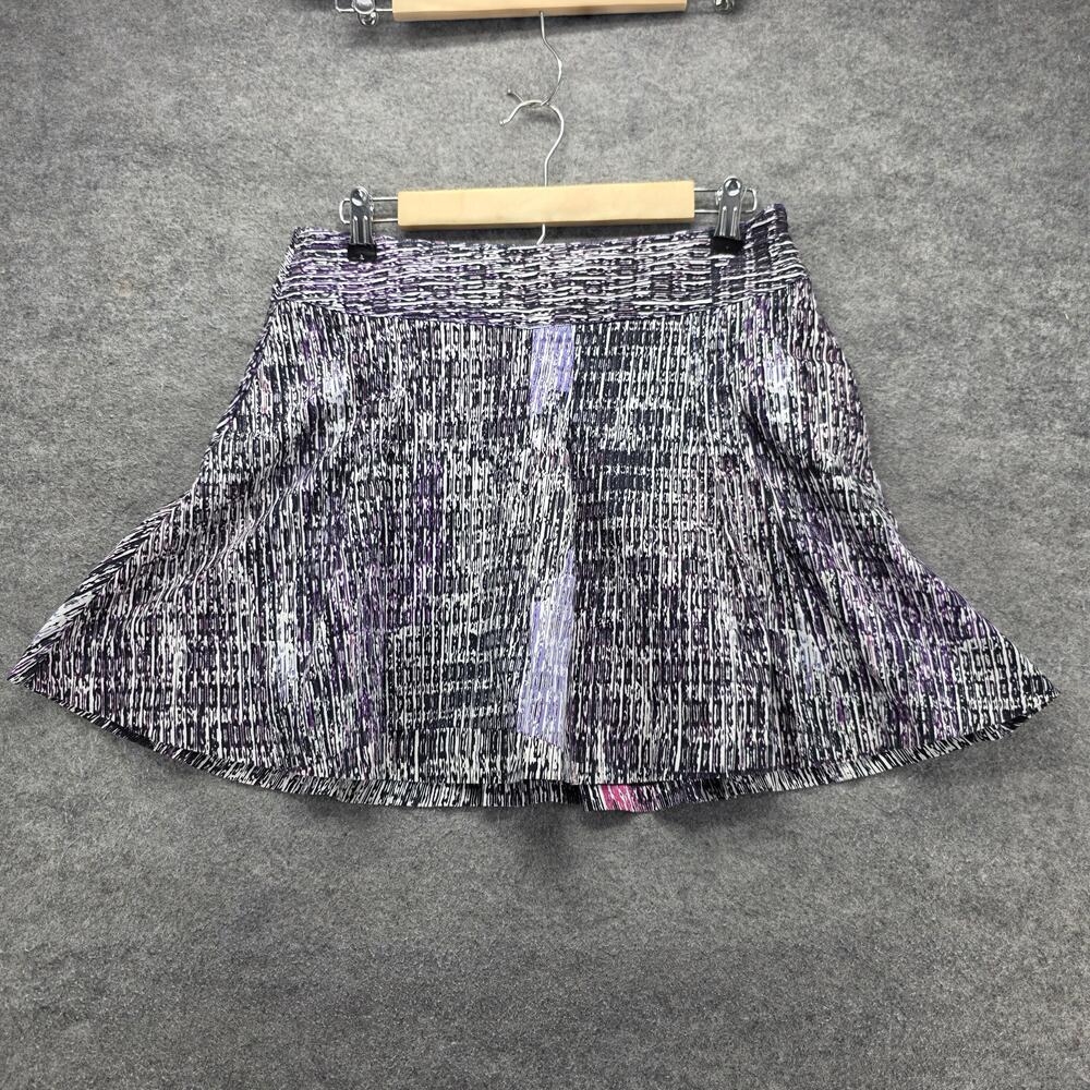 Lady Hagen Skirt Womens 6 Multicolor Short Skater Lined Stretch Pull On